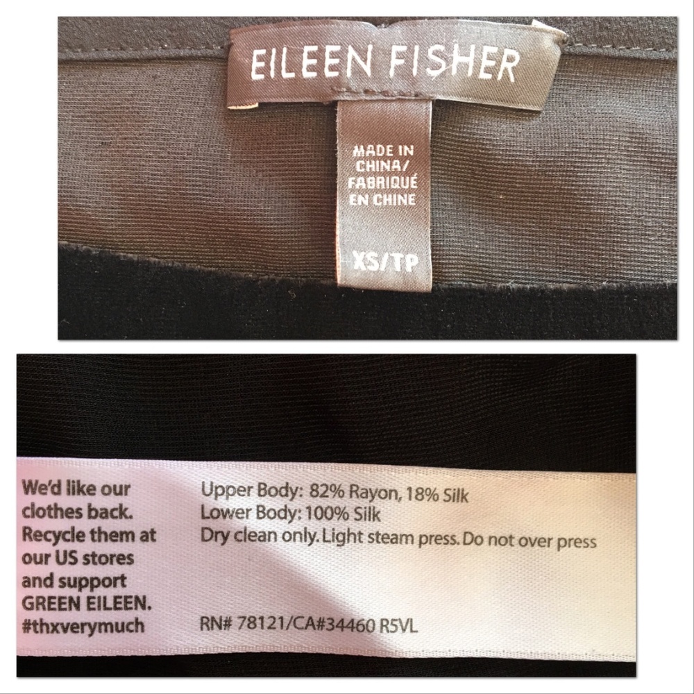 Eileen Fisher Black Velvet Bateau Top Size XS/TP - Picture 8 of 10